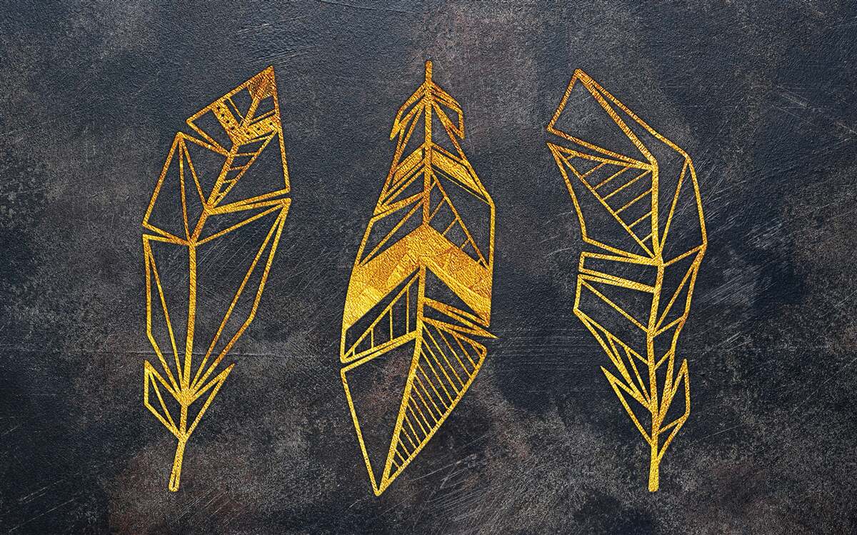 Papier peint structure géométrique complexe des feuilles