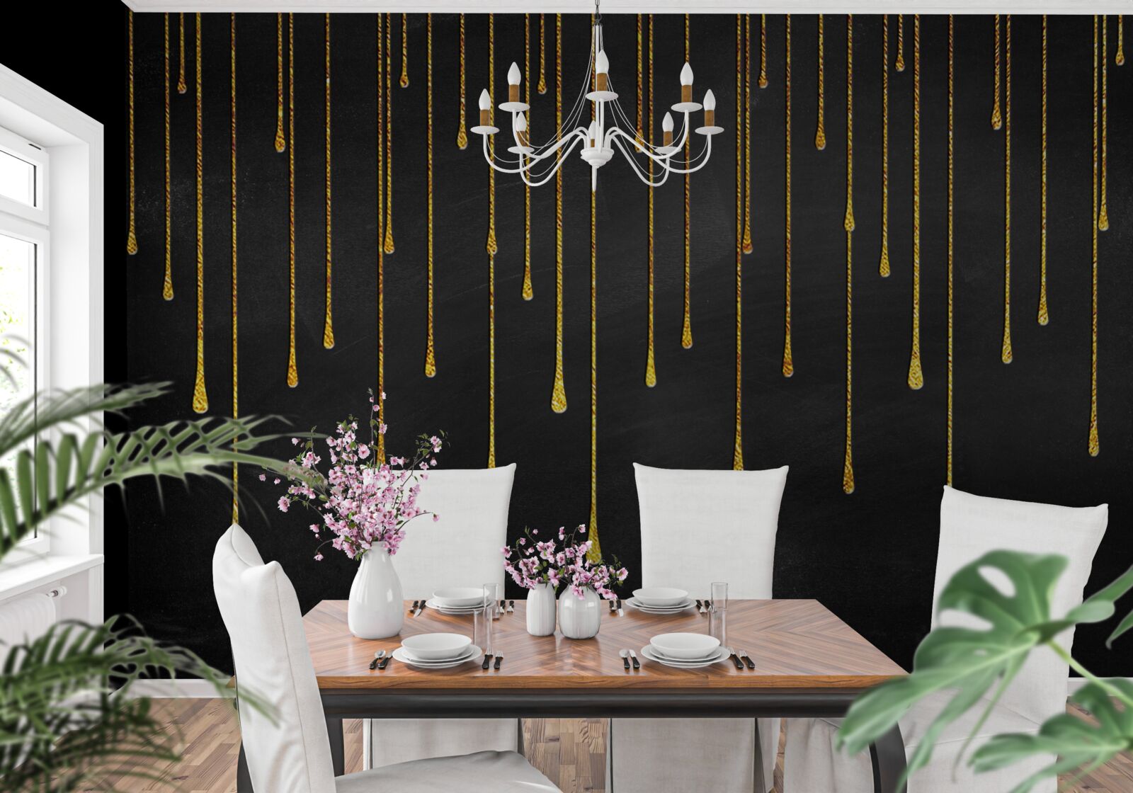 Papier peint les étoiles diminuent dans l'obscurité de la nuit