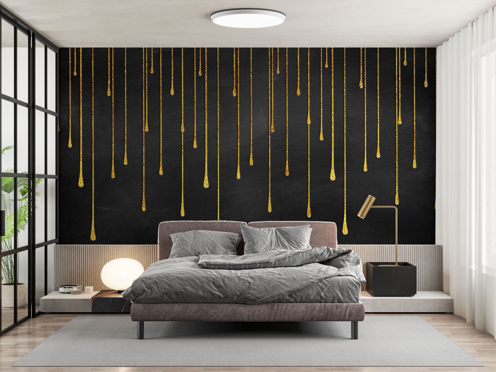 Papier peint les étoiles diminuent dans l'obscurité de la nuit