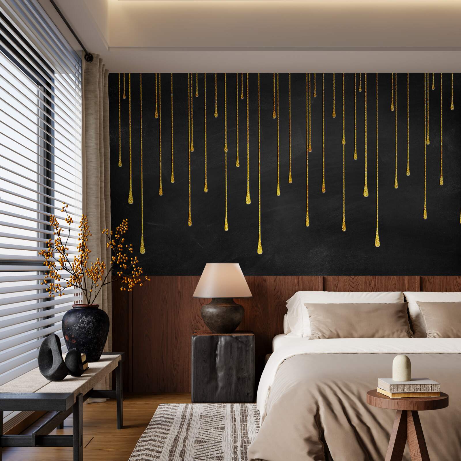 Papier peint les étoiles diminuent dans l'obscurité de la nuit