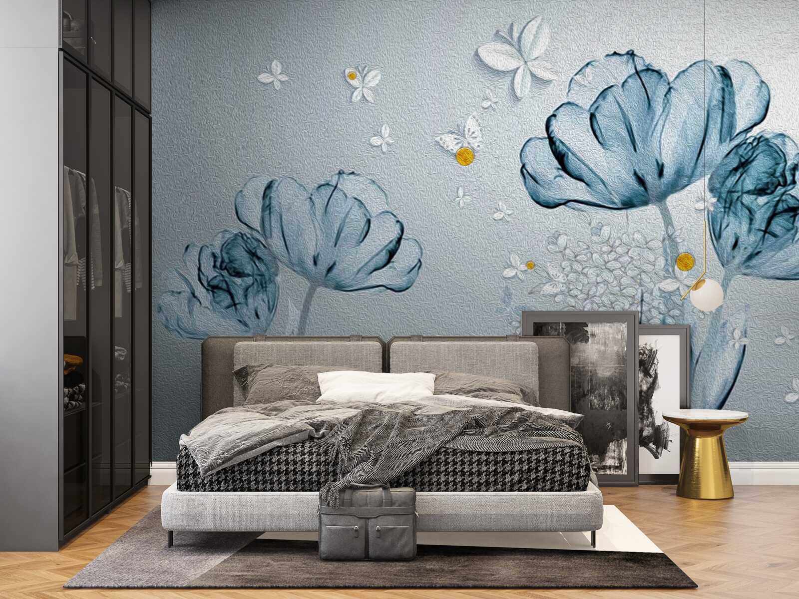 Papier peint Les coquelicots de printemps ont des fleurs transparentes