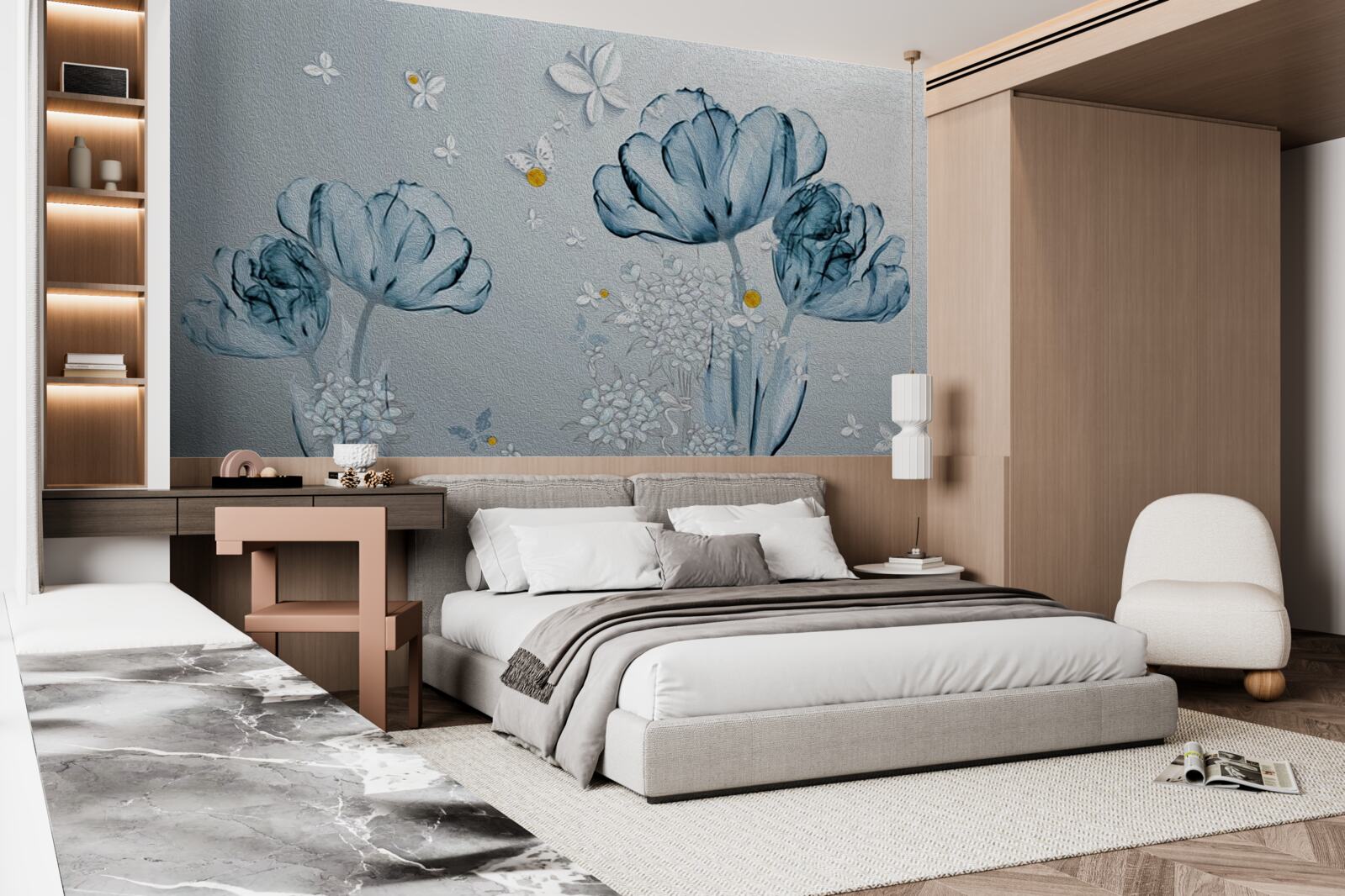 Papier peint Les coquelicots de printemps ont des fleurs transparentes