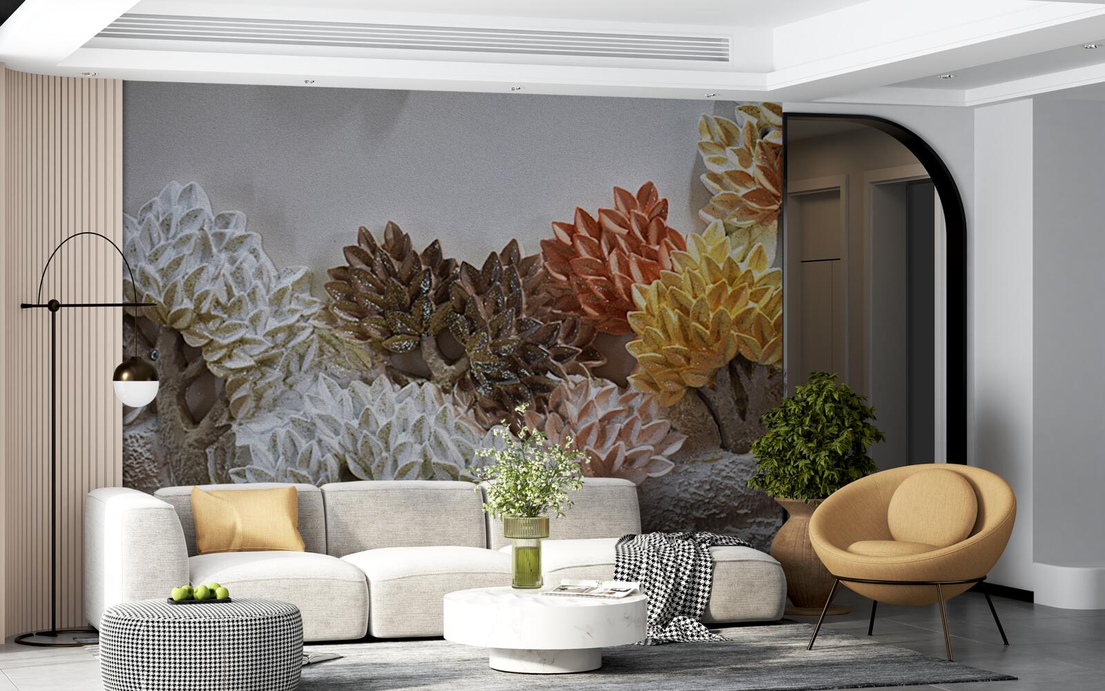 Papier peint les teintes du lit rappellent l'automne dans une forêt froide