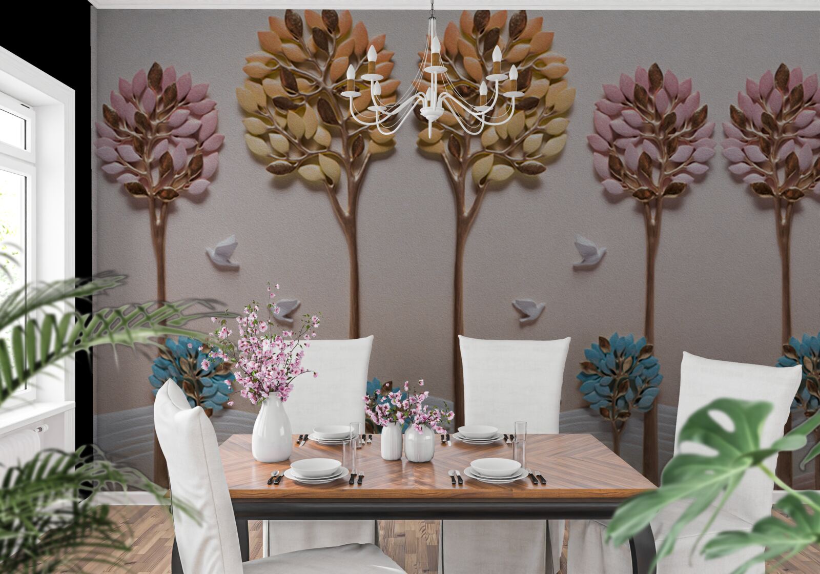 Papier peint palmiers et tropiques côtiers