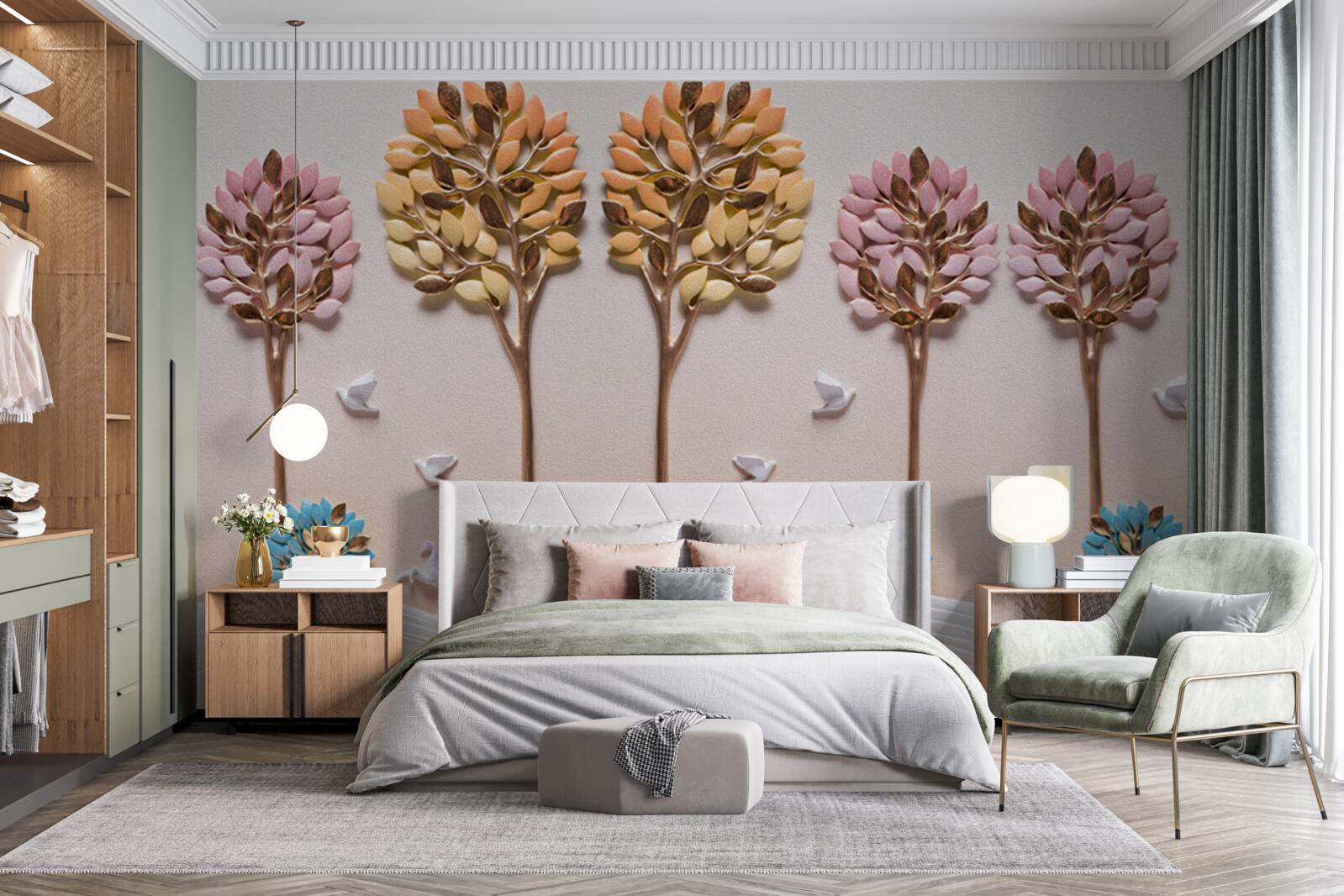 Papier peint palmiers et tropiques côtiers