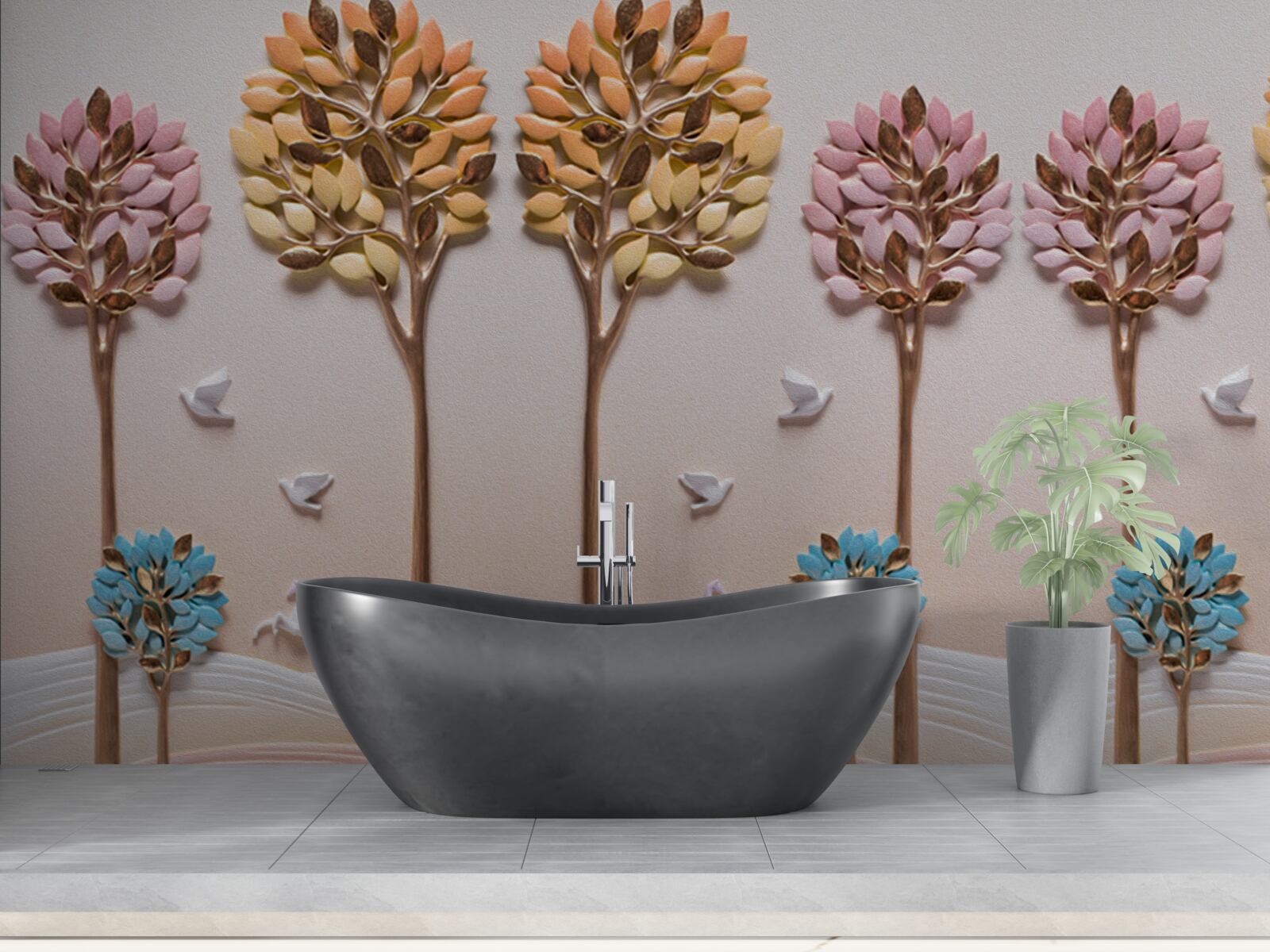 Papier peint palmiers et tropiques côtiers