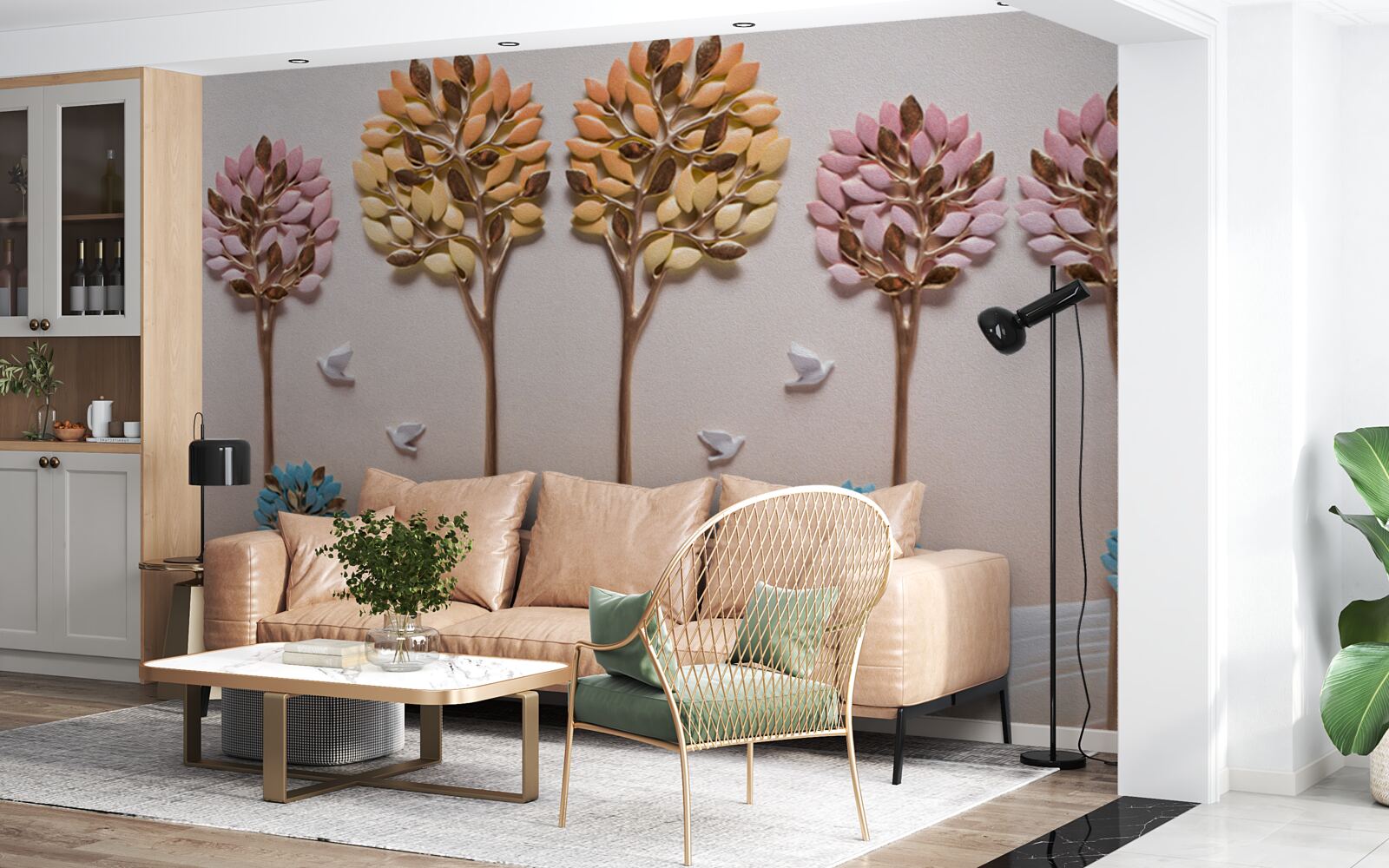 Papier peint palmiers et tropiques côtiers