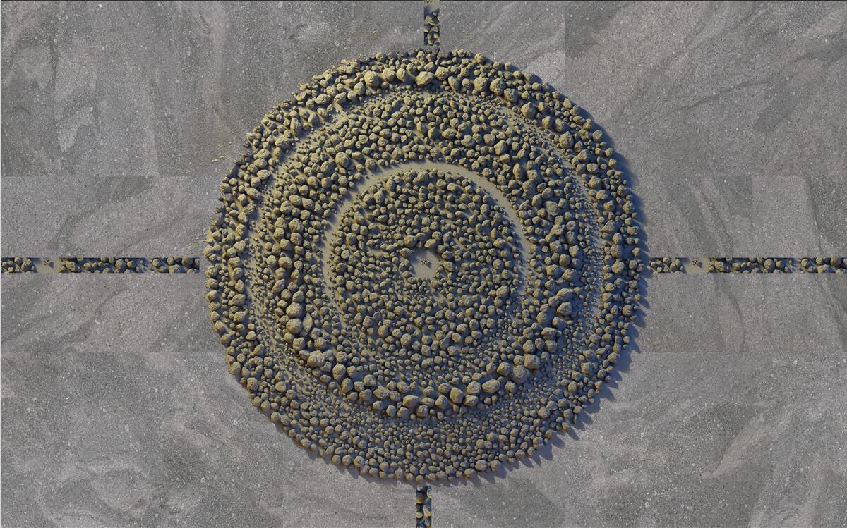 Papier peint un parc à l'aspect vert et circulaire