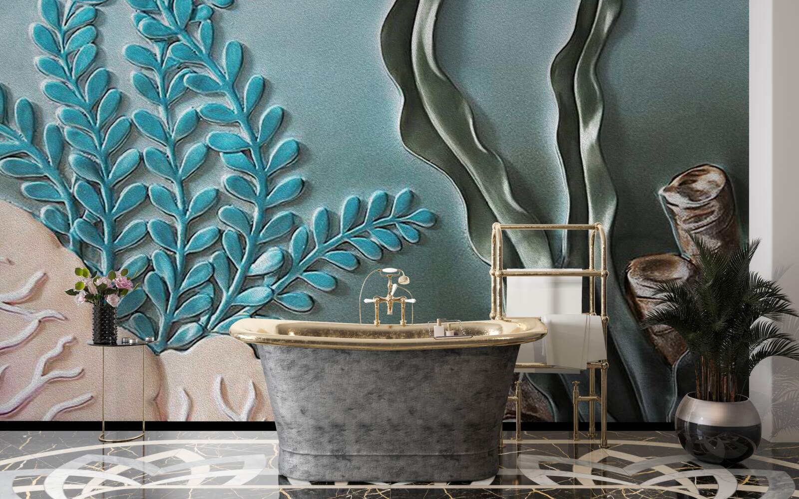 Papier peint plantes aquatiques et algues marines