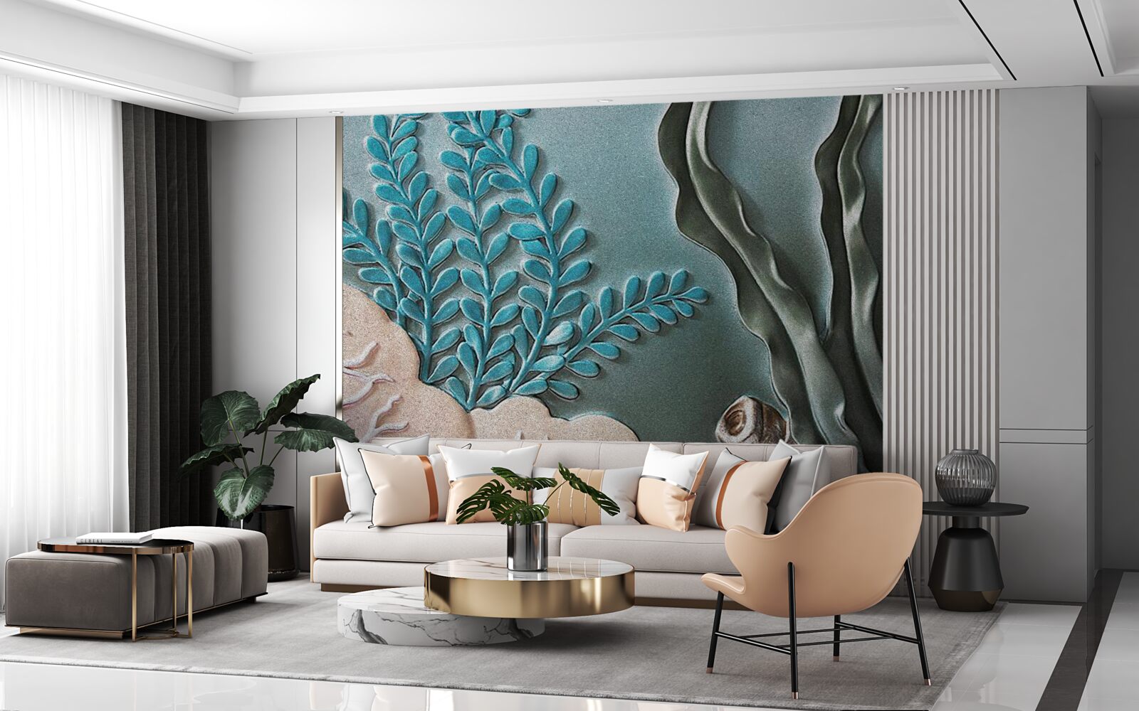 Papier peint plantes aquatiques et algues marines