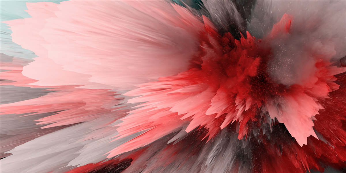 Papier peint Accent énergique dans les tons écarlates