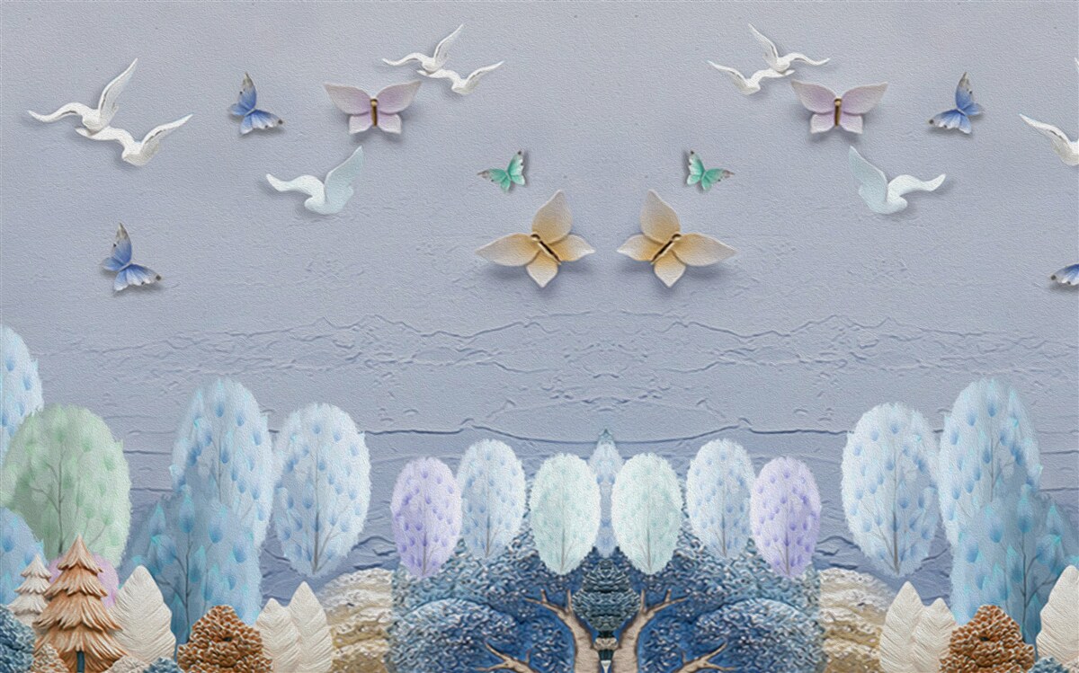 Papier peint La forêt en automne est froide et pleine de couleurs