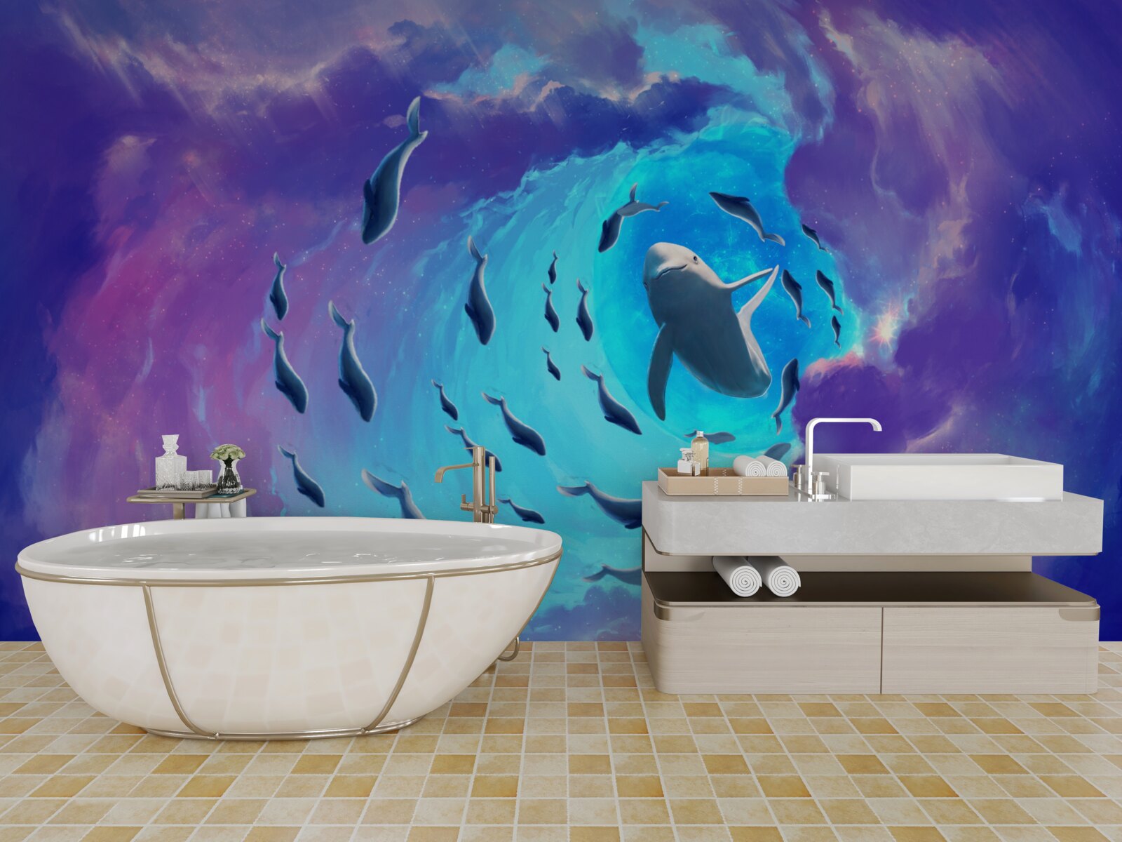 Papier peint cycle de l'eau