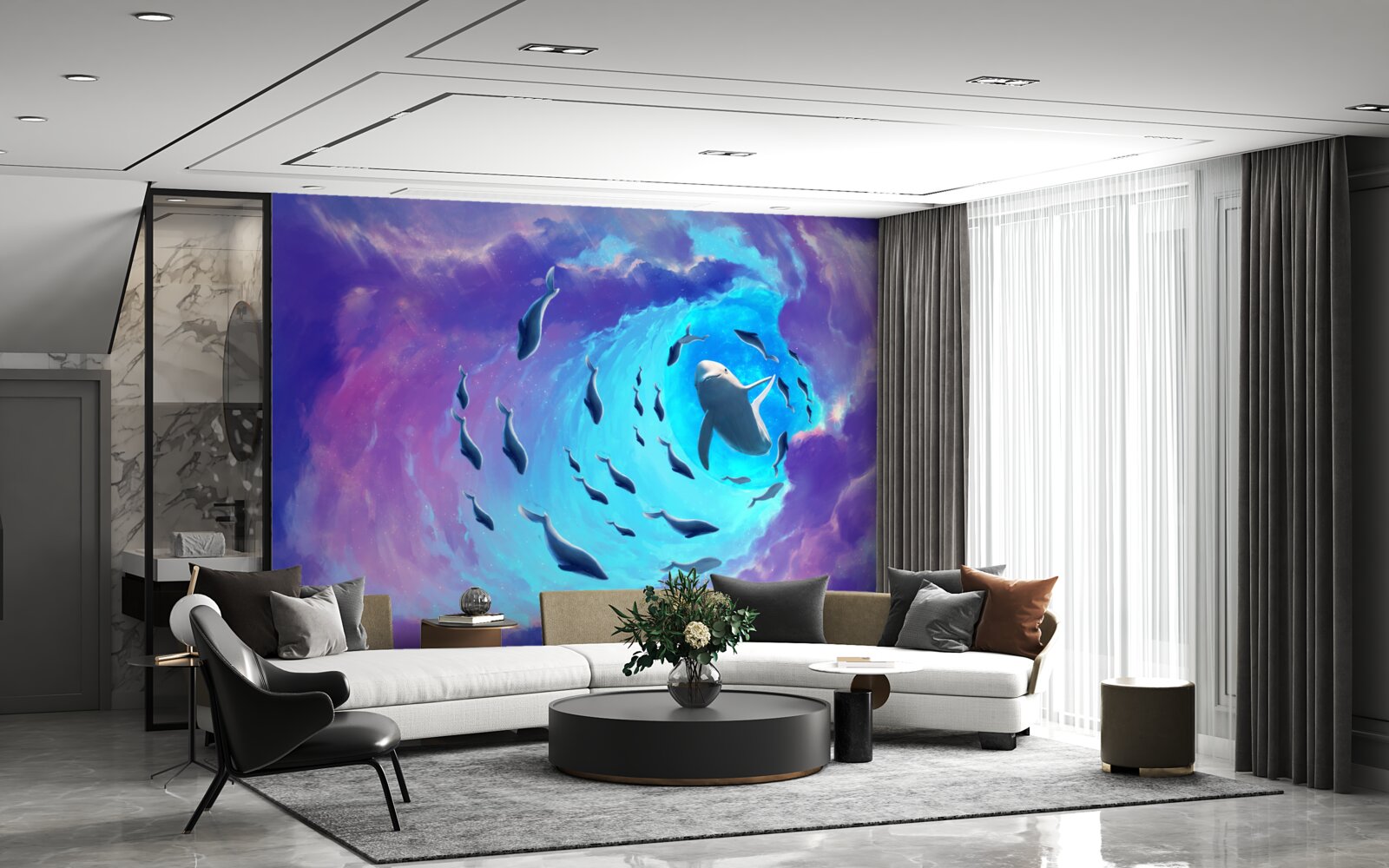 Papier peint cycle de l'eau