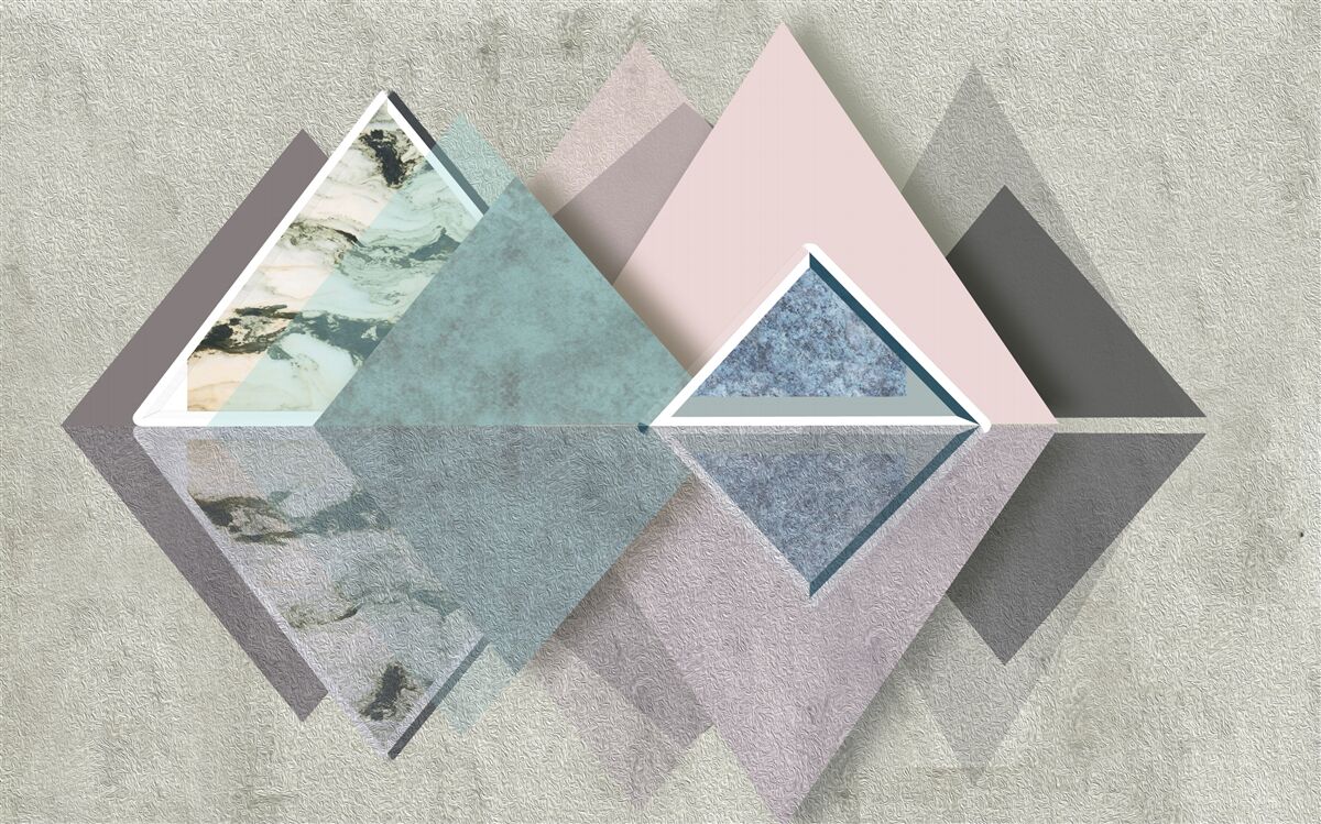 Papier peint forêt abstraite de géométrie