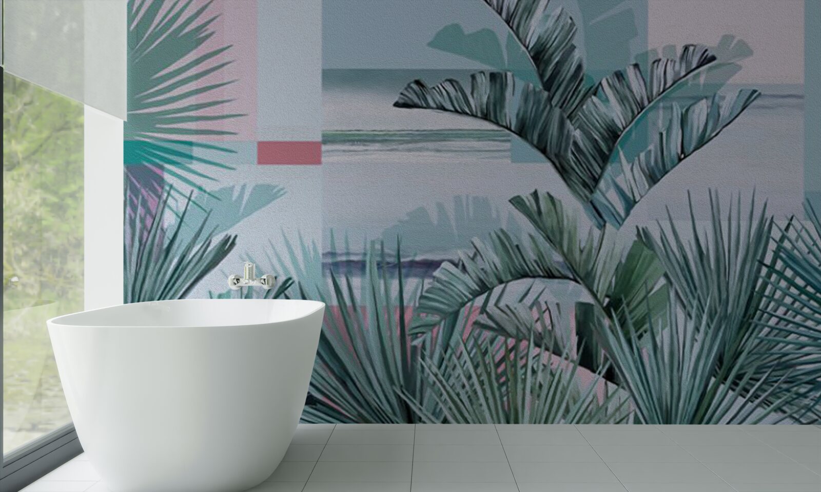 Papier peint paradis exotique