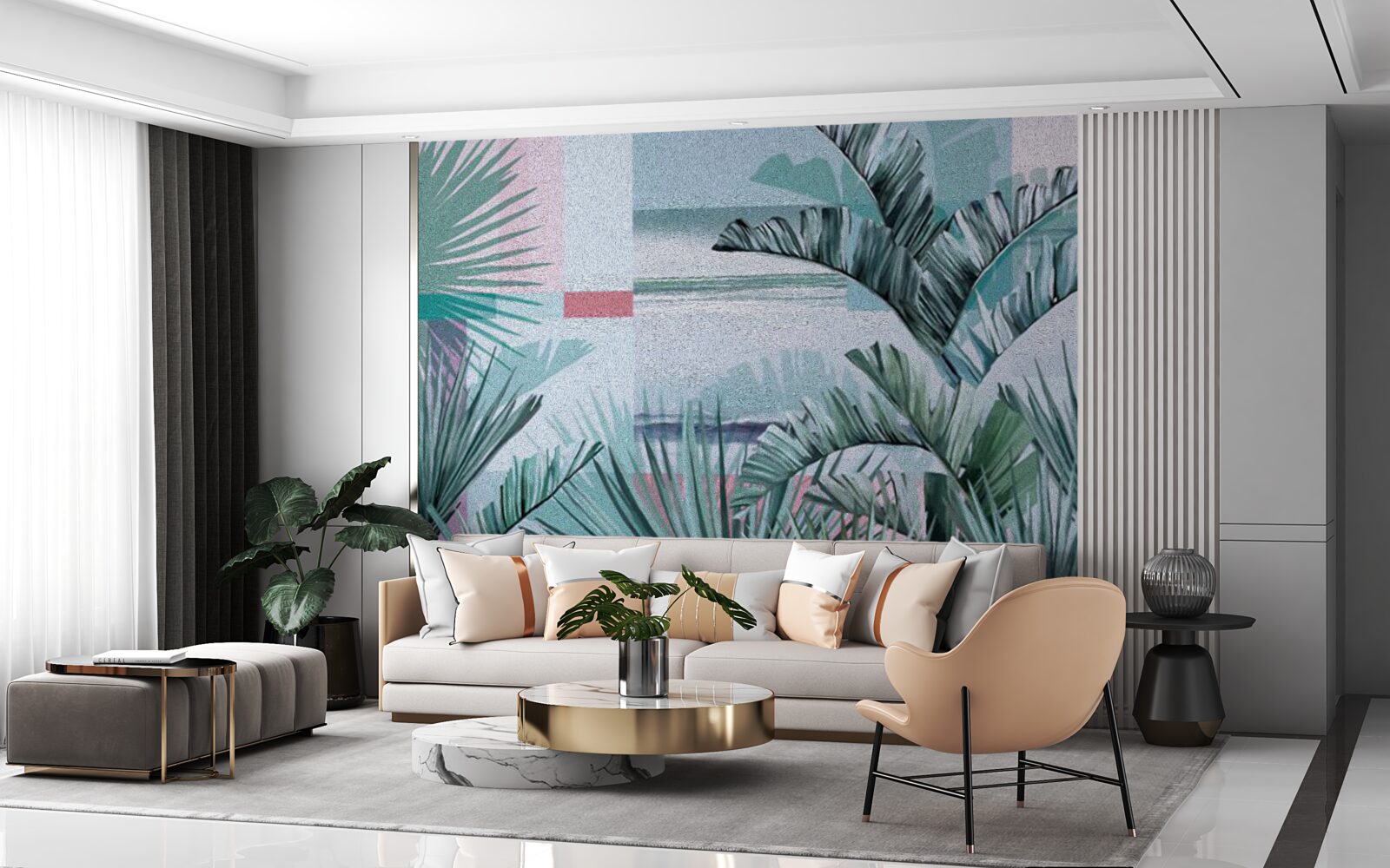 Papier peint paradis exotique