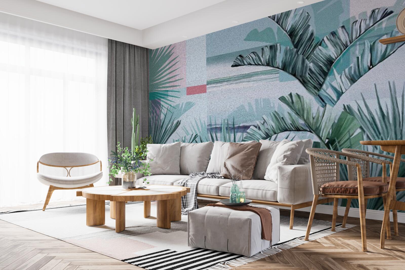 Papier peint paradis exotique