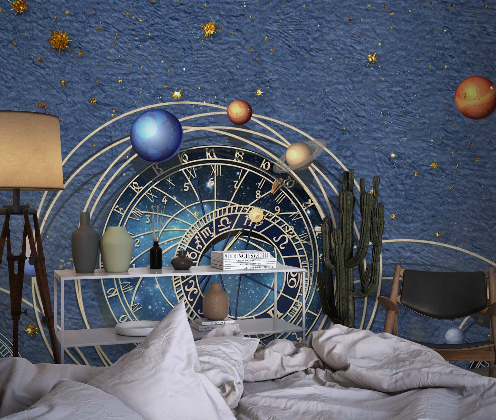 Papier peint le concept de mouvement planétaire au sein de la galaxie