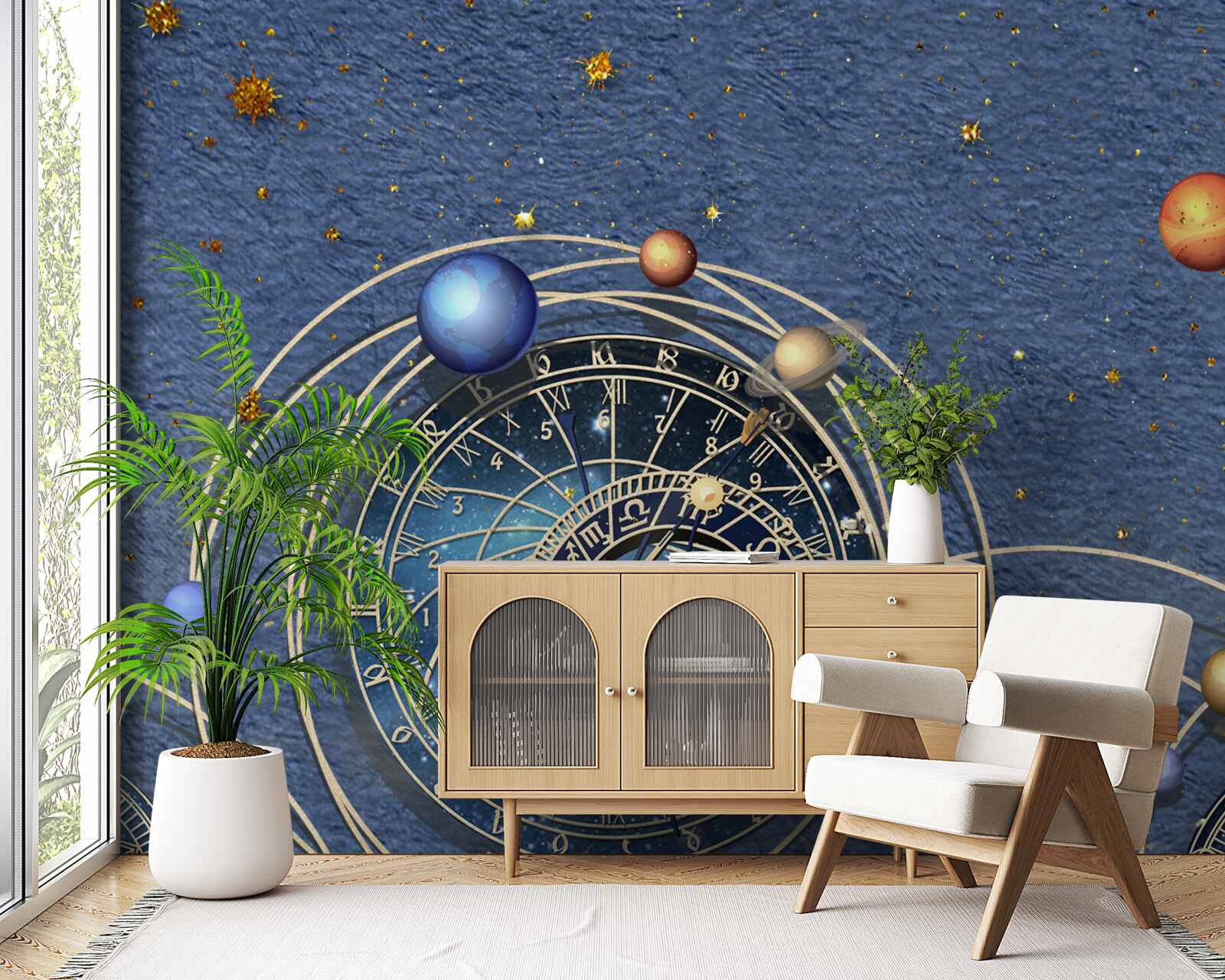 Papier peint le concept de mouvement planétaire au sein de la galaxie