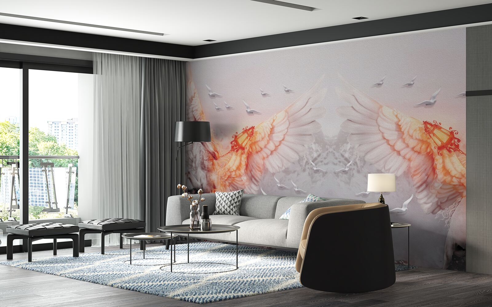 Papier peint l'envergure du ciel