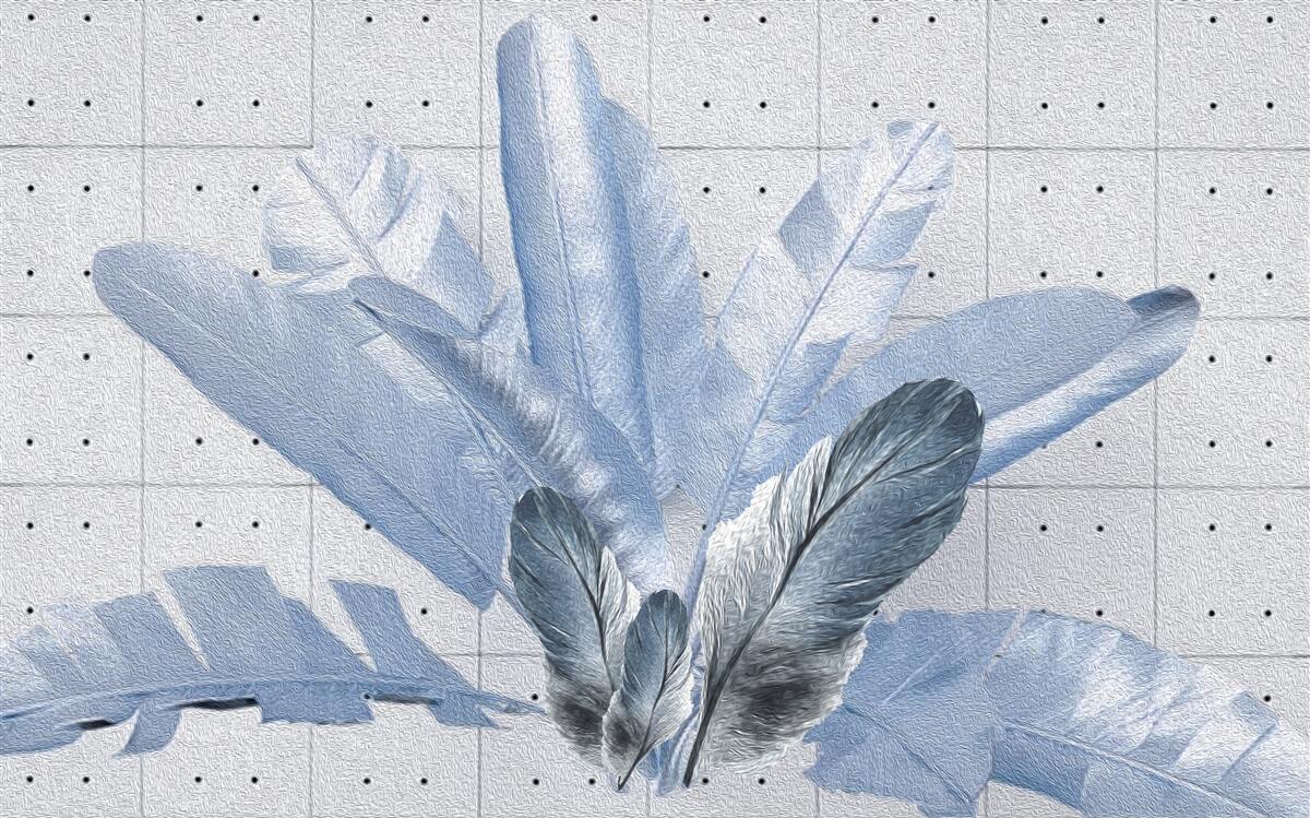 Papier peint les formes des différentes plumes