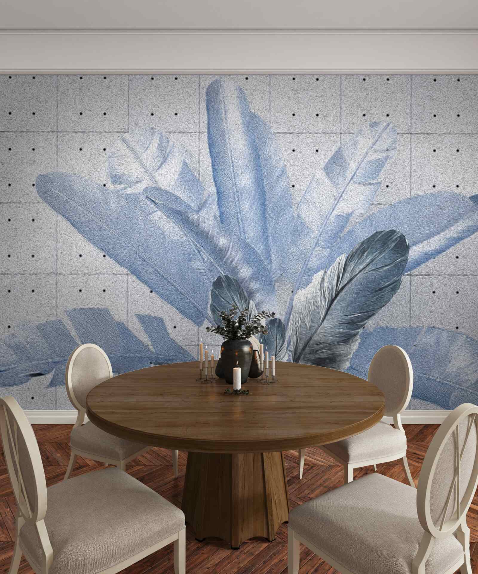 Papier peint les formes des différentes plumes