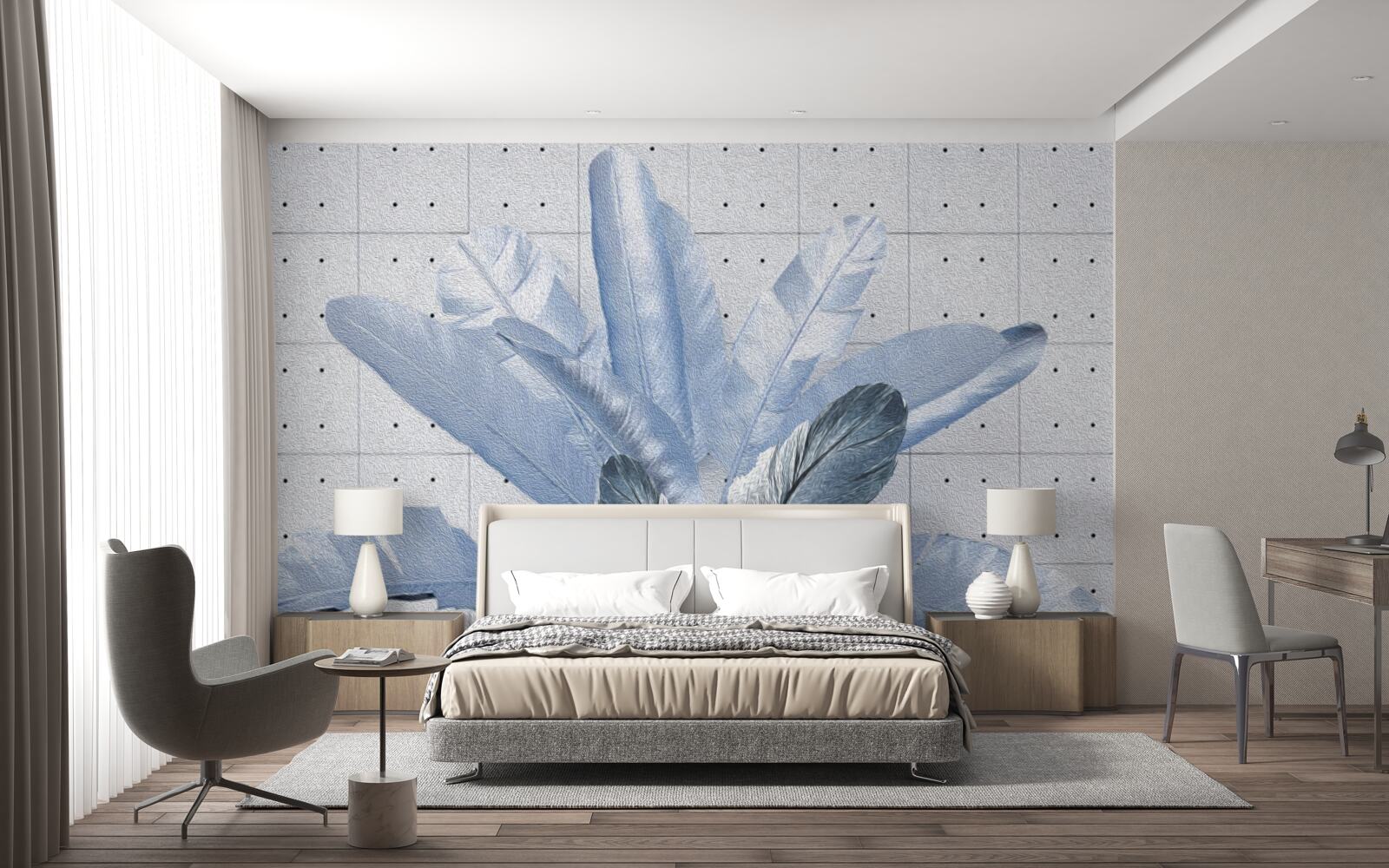 Papier peint les formes des différentes plumes