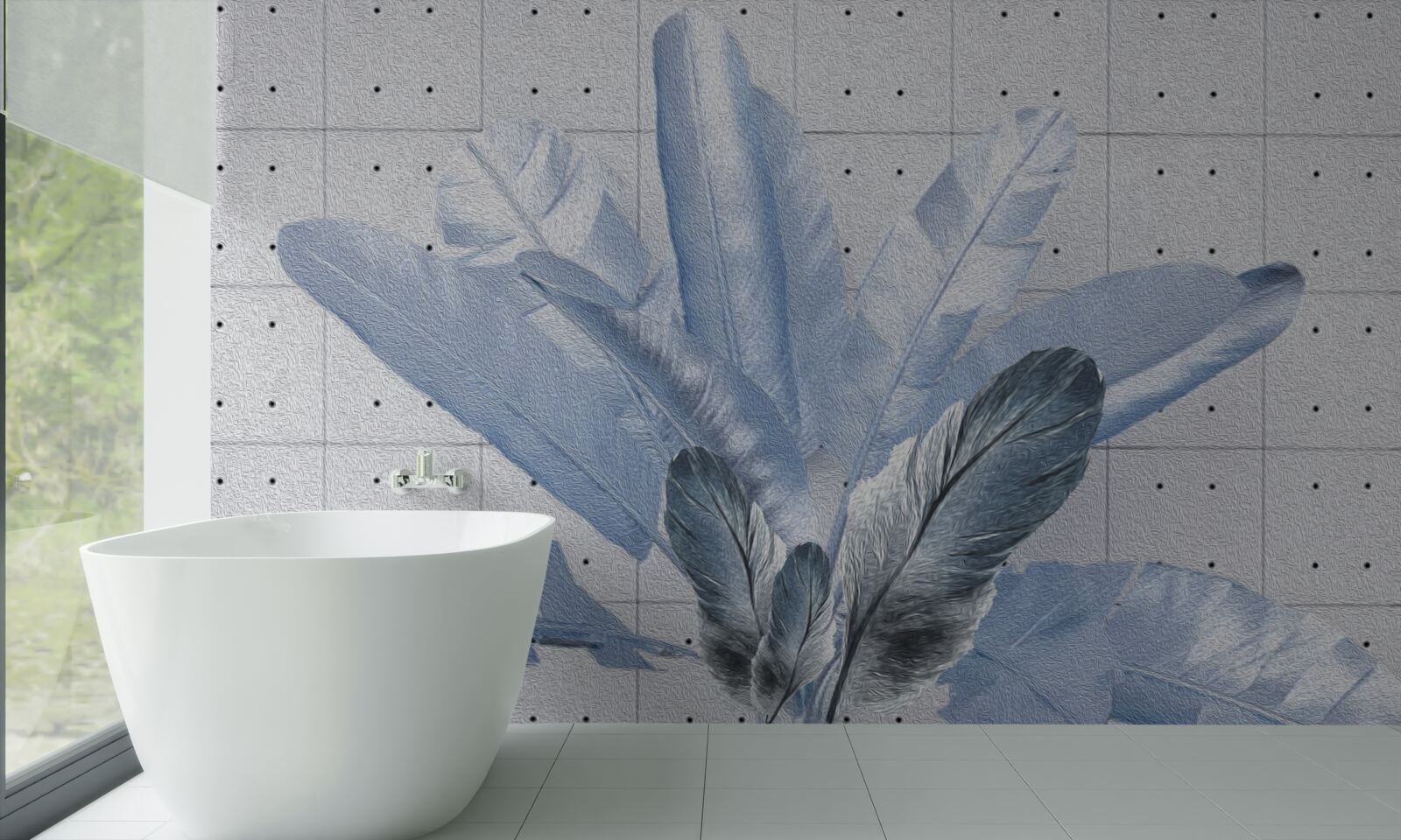 Papier peint les formes des différentes plumes