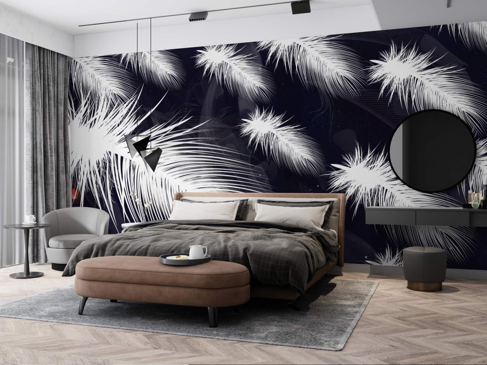 Papier peint les plumes sont blanches, douces et duveteuses