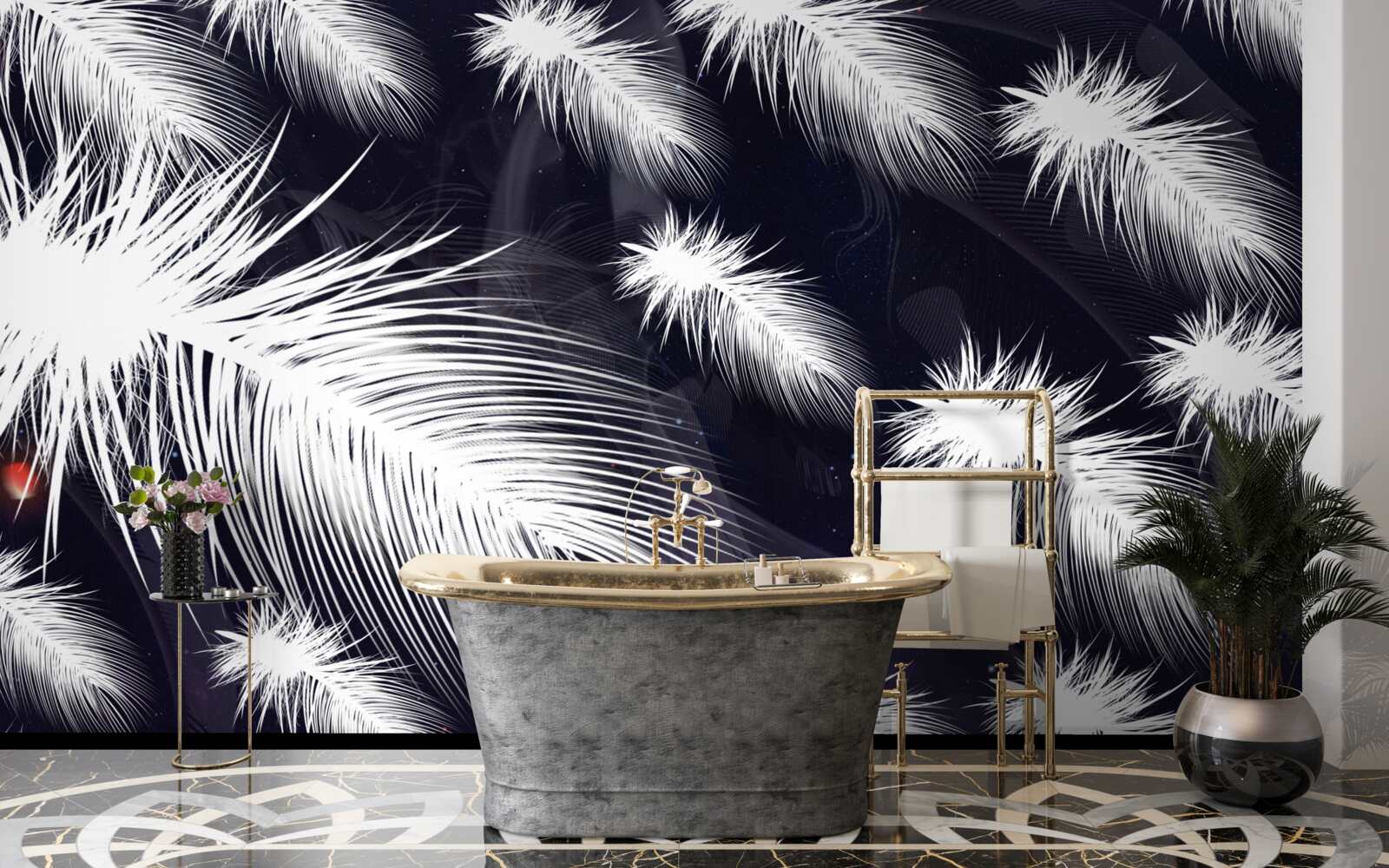 Papier peint les plumes sont blanches, douces et duveteuses