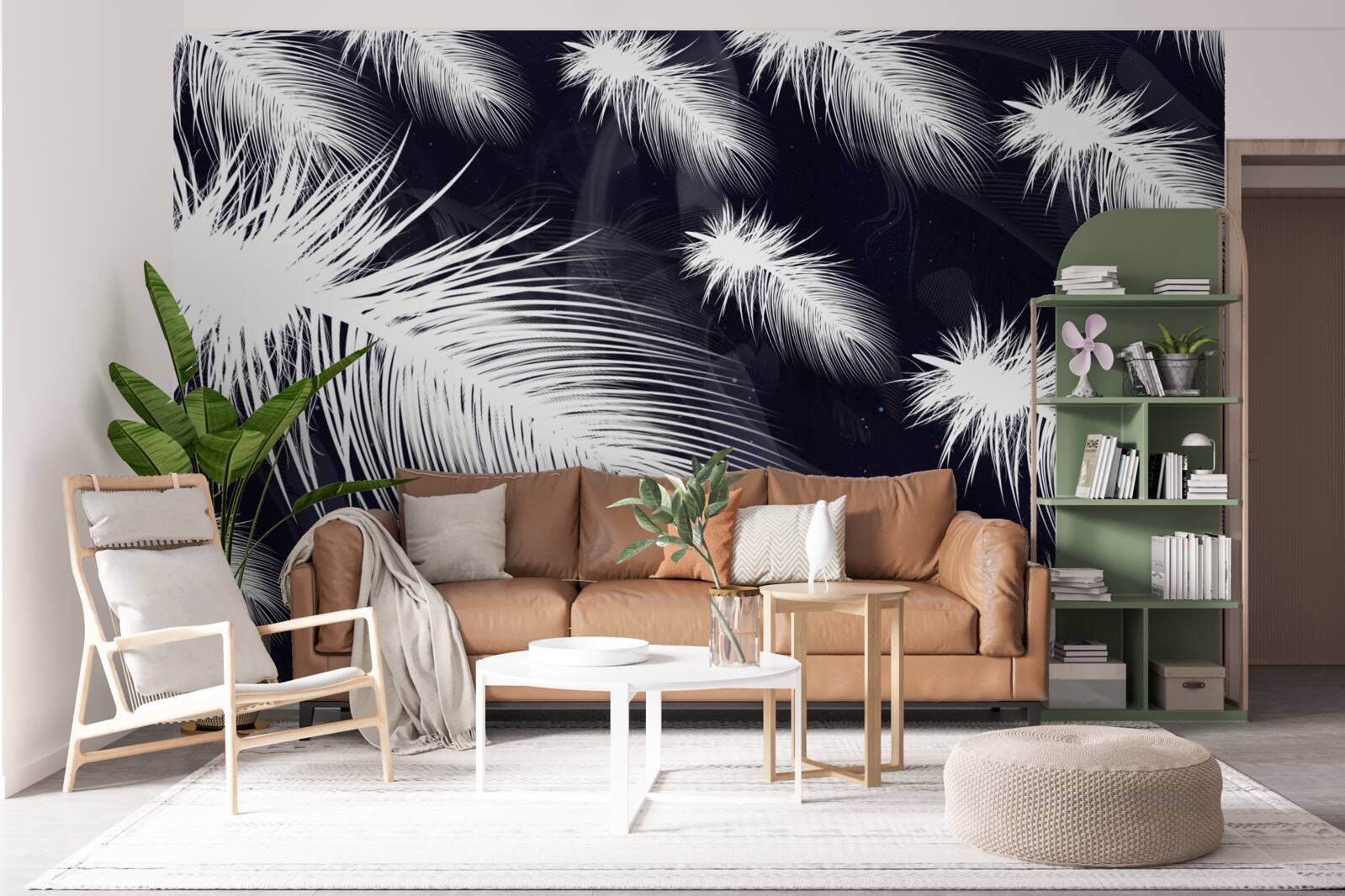 Papier peint les plumes sont blanches, douces et duveteuses