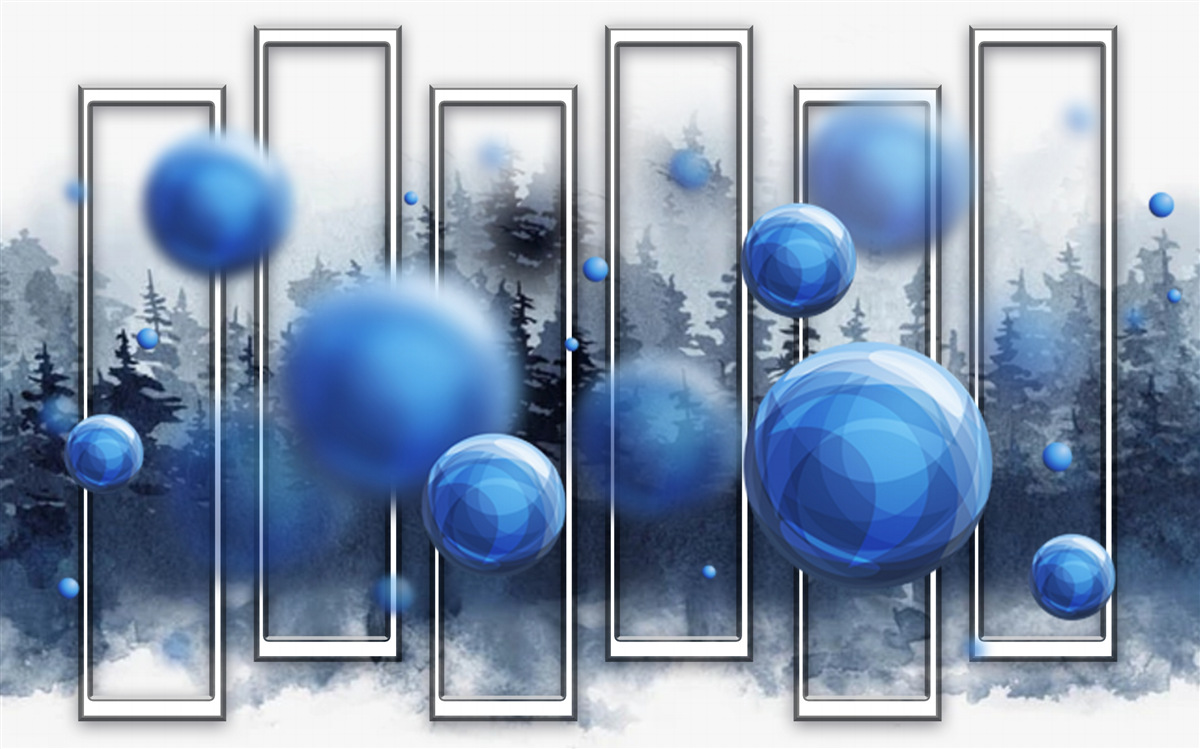 Papier peint la métaphore des gouttes bleues de l'humidité de la pluie