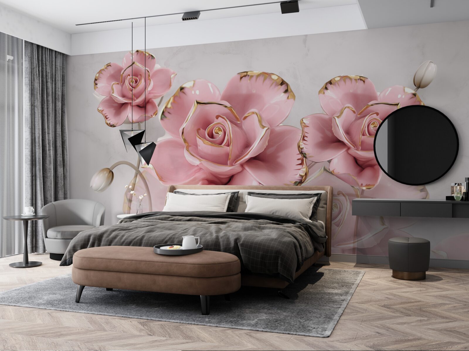 Papier peint des bourgeons qui s'ouvrent doucement