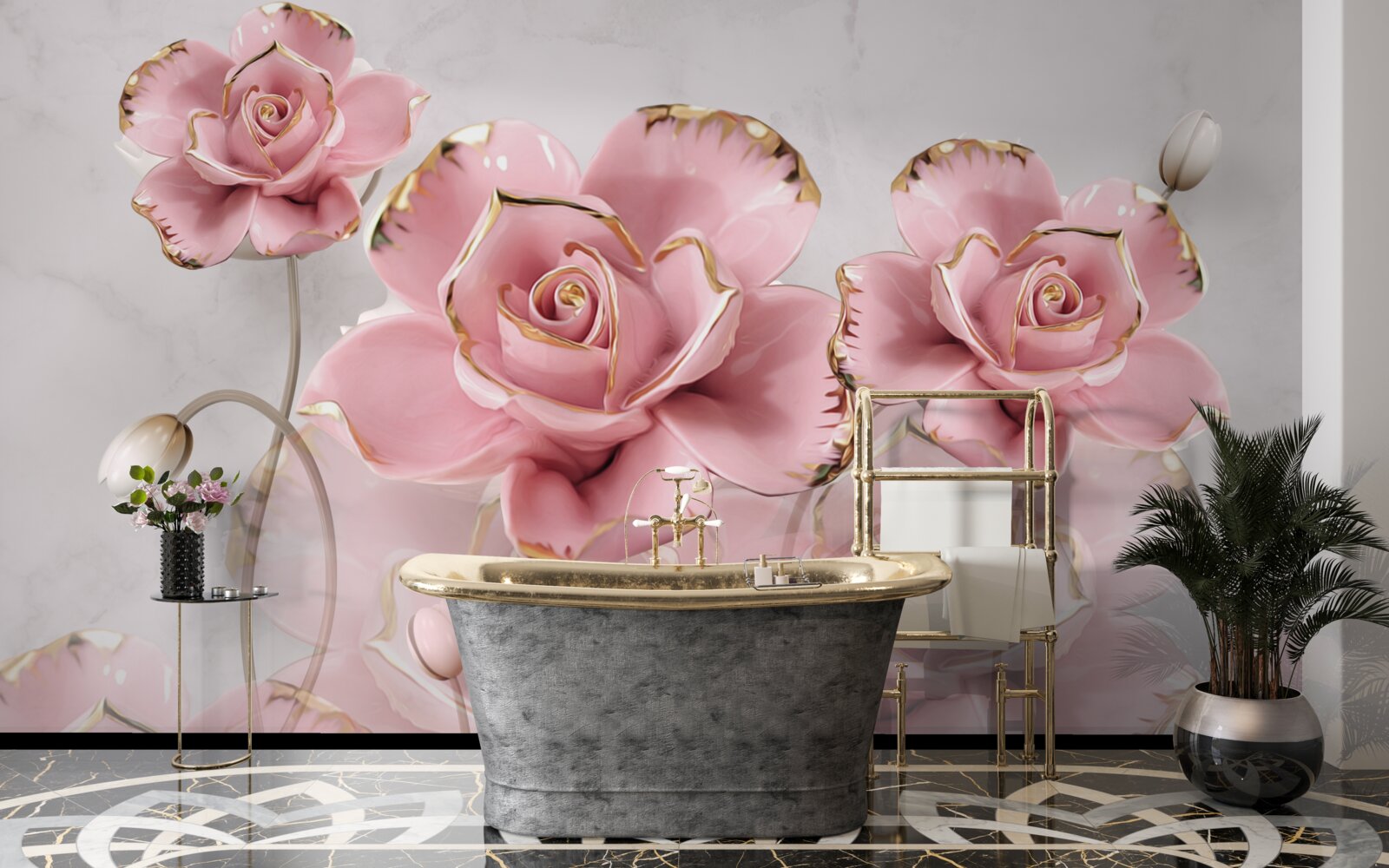 Papier peint des bourgeons qui s'ouvrent doucement